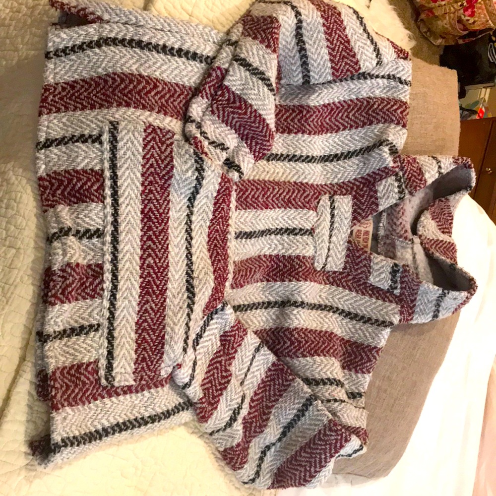 Warm woven fabric Hoodie, worn 1 time. Like new